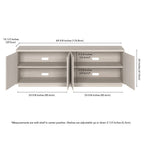 Meuble TV rectangulaire Hanson pour téléviseurs jusqu'à 75