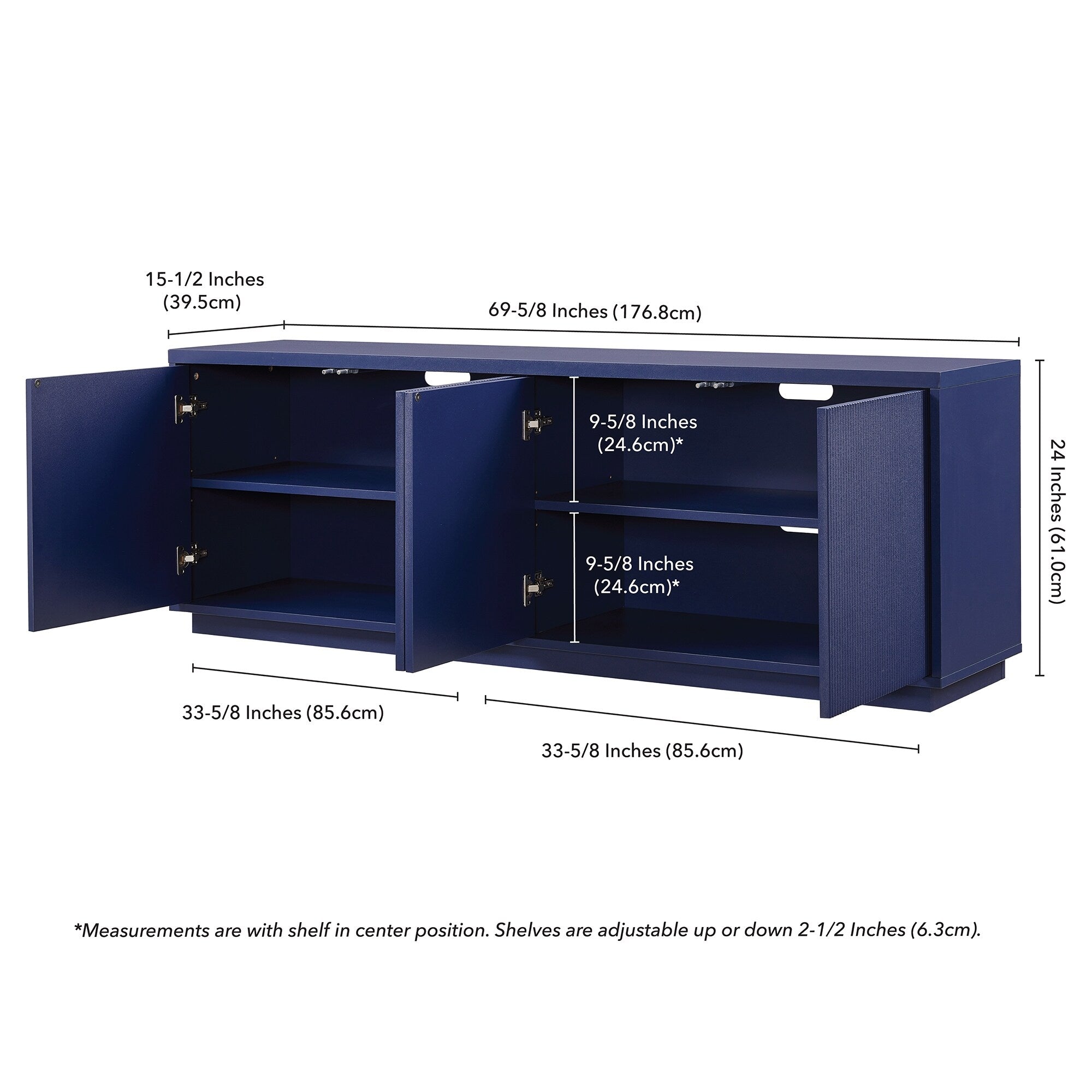 Meuble TV rectangulaire Hanson pour téléviseurs jusqu'à 75