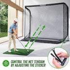 Filet de golf Haokelball 10x7,5 pieds Filet d'entraînement de golf avec tissu cible Filet de frappe de golf robuste