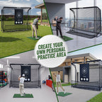 Filet de golf Haokelball 10x7,5 pieds Filet d'entraînement de golf avec tissu cible Filet de frappe de golf robuste