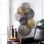 Harpe et fleuron Sahara Décoration murale en métal multicolore