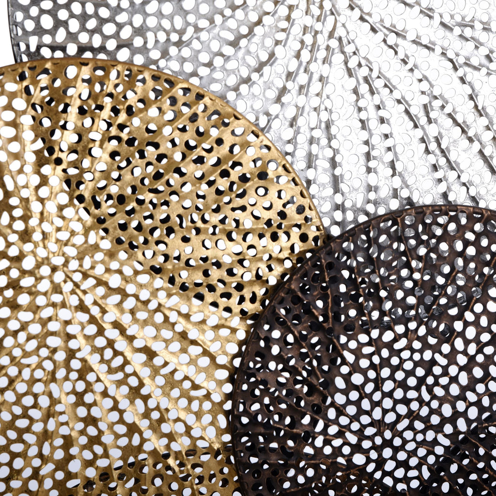 Harpe et fleuron Sahara Décoration murale en métal multicolore