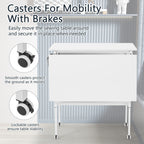 Table de bricolage réglable en hauteur avec étagères de rangement, table de découpe pliante mobile pour la maison, le bureau, la salle de couture, la salle d'artisanat