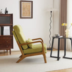 Chaise de loisirs à dossier haut en bois massif avec accoudoirs et dossier Chaise d'appoint