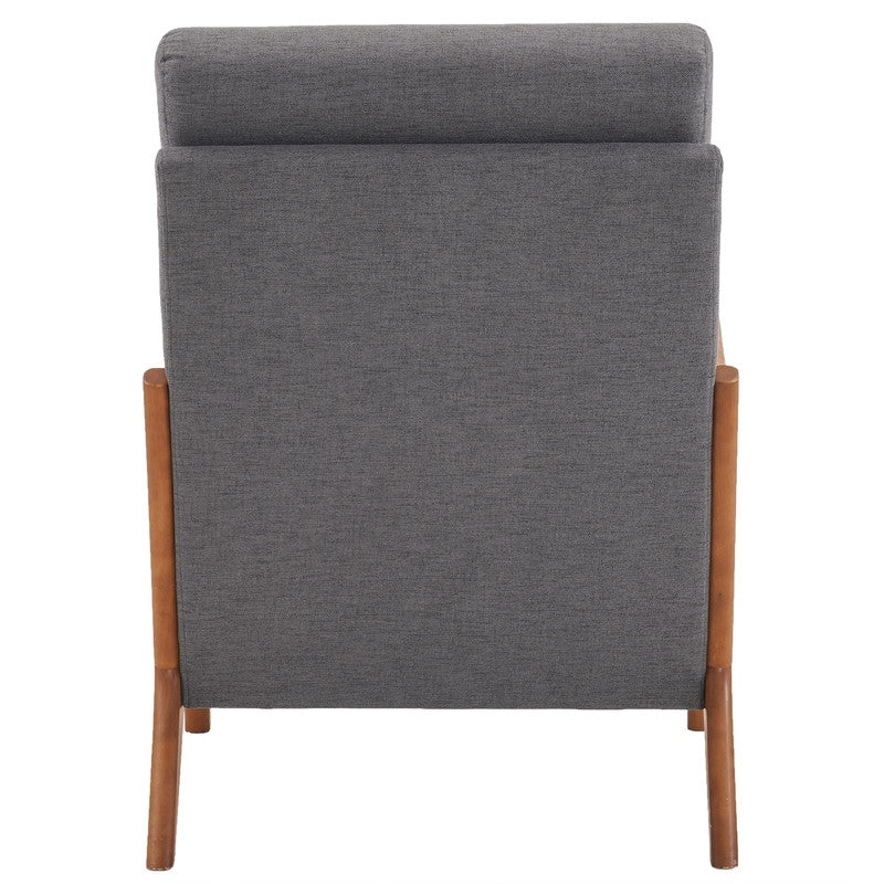 Chaise de loisirs à dossier haut en bois massif avec accoudoirs et dossier Chaise d'appoint