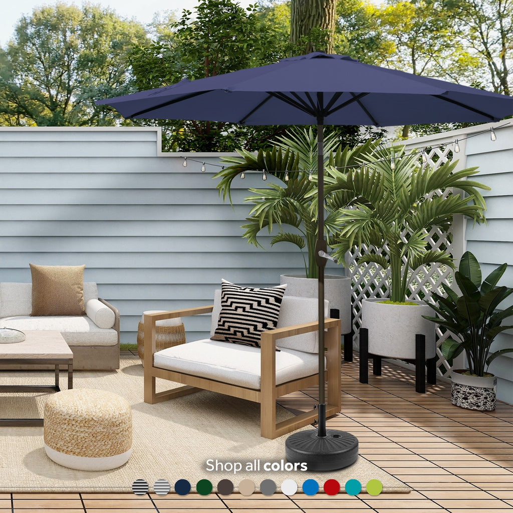 Parasol de patio Holme de 9 pieds et support de base