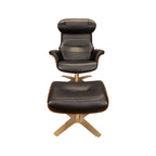 Fauteuil et repose-pieds Mercer